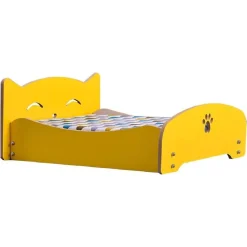LETTO PER GATTI CANI ANIMALI PICCOLA MEDIA TAGLIA IN LEGNO UNIVERSALE 68X55X23CM