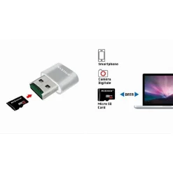 LETTORE DI SCHEDA USB2.0 / MICRO SD CARD ADATTATORE 480MBPS PC NOTEBOOK LTO-SM01