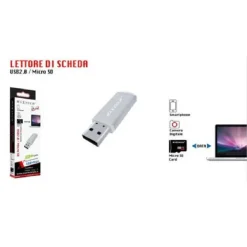 LETTORE DI SCHEDE DI MEMORIA USB 2.0 MICRO SD ADATTATORE PER PC 480MBPS LTO-SM03