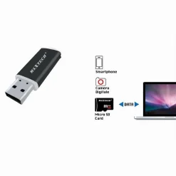 LETTORE DI SCHEDE DI MEMORIA USB 2.0 MICRO SD ADATTATORE PER PC 480MBPS LTO-SM03