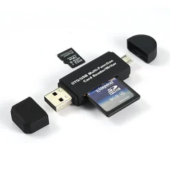 LETTORE MULTISCHEDA CON ATTACCO TYPE-C MICROUSB OTG  TIPO C PER MACBOOK
