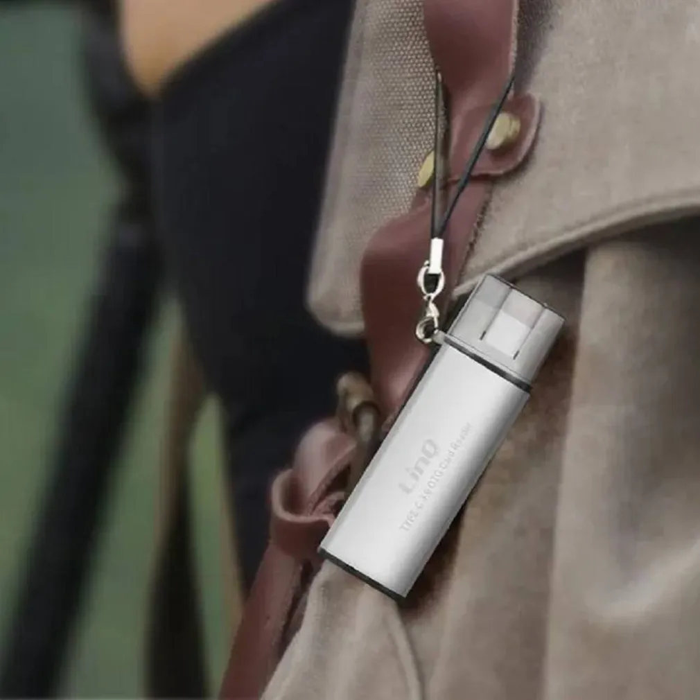 LETTORE SCHEDE SD/MICRO-SD CONNETTORE TYPE-C FUNZIONE OTG CON USB FEMMINA TPC516