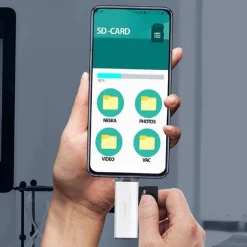 LETTORE SCHEDE SD/MICRO-SD CONNETTORE TYPE-C FUNZIONE OTG CON USB FEMMINA TPC516