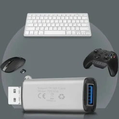 LETTORE SCHEDE SD/MICRO-SD CONNETTORE TYPE-C FUNZIONE OTG CON USB FEMMINA TPC516