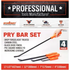 LEVE SET 4 PEZZI UTENSILI OFFICINA MECCANICO GOMMISTA CARROZZERIA CARROZZIERE