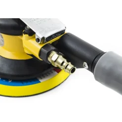 LEVIGATRICE ORBITALE AD ARIA CON TUBO ASPIRA POLVERE PER COMPRESSORE 6" 150mm