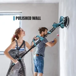 LEVIGATRICE TELESCOPICA PER MURI 1100 W A GIRAFFA CON LED 800-2300RPM 5 VELOCITÀ