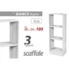 LIBRERIA 3 RIPIANI SCAFFALE 105X40X24CM MENSOLE IN LEGNO BIANCO MODERNO 768934
