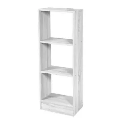 LIBRERIA 3 RIPIANI SCAFFALE 105X40X24CM MENSOLE IN LEGNO BIANCO MODERNO 768934