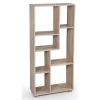 LIBRERIA DESIGN MODERNA SCAFFALE 7 RIPIANI ROVERE CASA UFFICI 127X60X24CM 750878