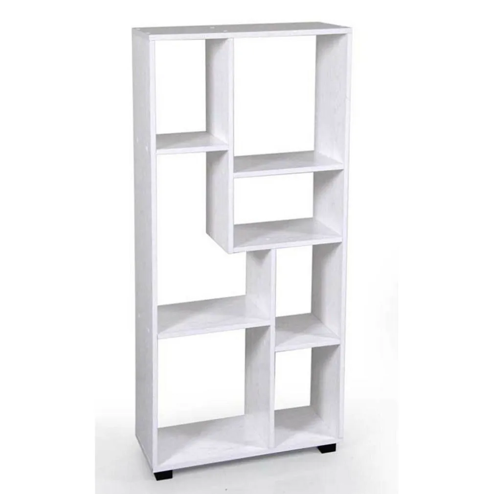 LIBRERIA H127X60X24 CM RIPIANI IN LEGNO BIANCO STRIATO MOBILE SCAFFALE 750892