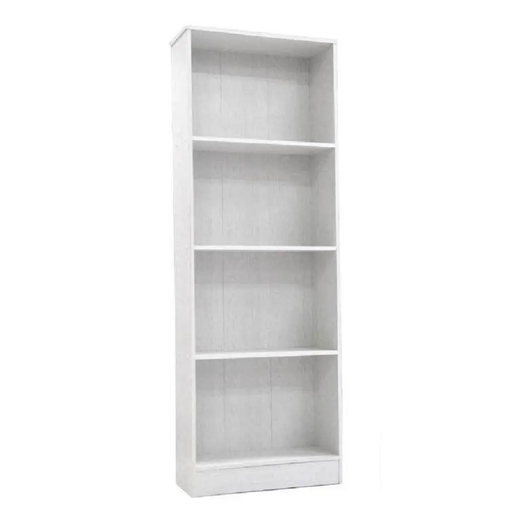 LIBRERIA MODERNA SCAFFALE 4 RIPIANI 170X60X24CM MOBILE ERMES LEGNO BIANCO 715600
