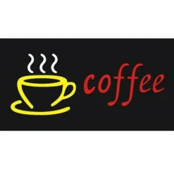LOGO COFFEE INSEGNA LUMINOSA PER BAR RISTORANTE PIZZERIA A LED SCRITTA CAFFè