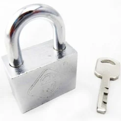 LUCCHETTO AD ARCO ANTIFURTO IN ACCIAIO SICUREZZA CATENACCIO 3 CHIAVI 50MM