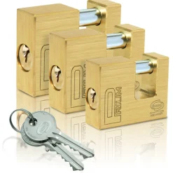 LUCCHETTO CATENACCIO ANTISCASSO OTTONE CORBIN MM 50 / 60 / 70 / 90