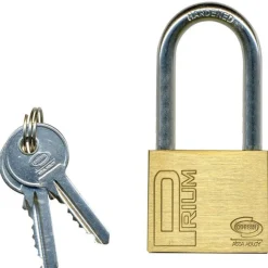 LUCCHETTO CATENACCIO IN OTTONE AD ARCO LUNGO CORBIN 25 30 40 50 MM CON 2 CHIAVI