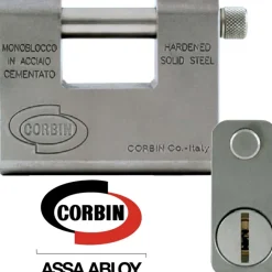 LUCCHETTO CATENACCIO MONOBLOCCO IN ACCIAIO CEMENTATO GRIZZLY CORBIN ANTITRAPANO