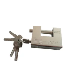 LUCCHETTO PER SERRANDA CORAZZATO IN ACCIAIO TEMPERATO 94 X 30 X 70mm ANTISCASSO