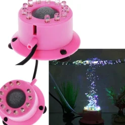 LUCE 12 LED RGB ACQUARIO CON BOLLE ARIA PIETRA POROSA PESCI PIANTE DECORAZIONE