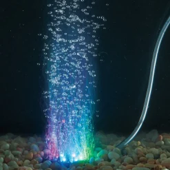 LUCE 19 LED RGB ACQUARIO CON BOLLE ARIA PIETRA POROSA PESCI PIANTE DECORAZIONE