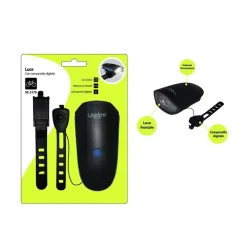 LUCE ANTERIORE BICICLETTA SUPPORTO CAMPANELLO DIGITALE ATTACCO UNIVERSALE 2179