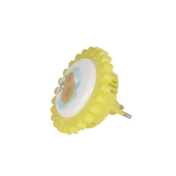 LUCE LED NOTTURNA FORMA FIORE GIALLO LUCE BIANCA LAMPADA CAMERETTA BIMBI DT-2188