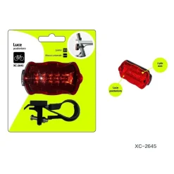 LUCE POSTERIORE A BATTERIA FANALE PER BICI ATTACCO UNIVERSALE CON GANCIO XC-2645