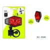 LUCE POSTERIORE BICI BICICLETTA ATTACCO UNIVERSALE PULSANTE ACCENSIONE XC-2646