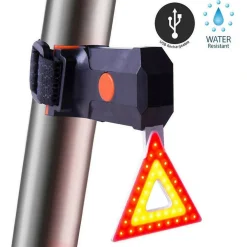 LUCE POSTERIORE BICI TRIANGOLO LUCI DI CODA IMPERMEABILE RICARICABILE TE-B0081
