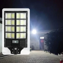 LUCE SOLARE LED LAMPIONE PER PARCO GIOCHI CORTILE STRADA PARCHEGGIO 400 W TELECOMANDO