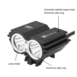 LUCE TORCIA CREE LED XM-L2 FARO FANALE BICICLETTA MTB BDC BICI SCUTER LAMPADA