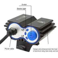 LUCE TORCIA CREE LED XM-L2 FARO FANALE BICICLETTA MTB BDC BICI SCUTER LAMPADA