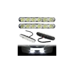 LUCI AUTO 6 LED PER FANALE DAYTIME DIURNE ALTA LUMINOSITA 12V SAFETY LIGHT WJXC6