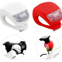 LUCI DI SICUREZZA ANTERIORE POSTERIORE LED BICICLETTA LAMPEGGIANTE INTERMITTENTE