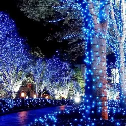 LUCI LED ALBERO DI NATALE USB BLUETOOTH APP INTERNO CON TELECOMANDO 5 MT 50 LED