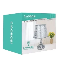 LUME LAMPADA ABAT JOUR DA TAVOLO COMODINO COMÒ ARREDO CAMERA CASA LUCE TX-9773