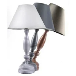 LUMETTO 35CM SHABBY CHIC LAMPADA DA TAVOLO SCRIVANIA ABAT JOUR COLORI ASS 679469