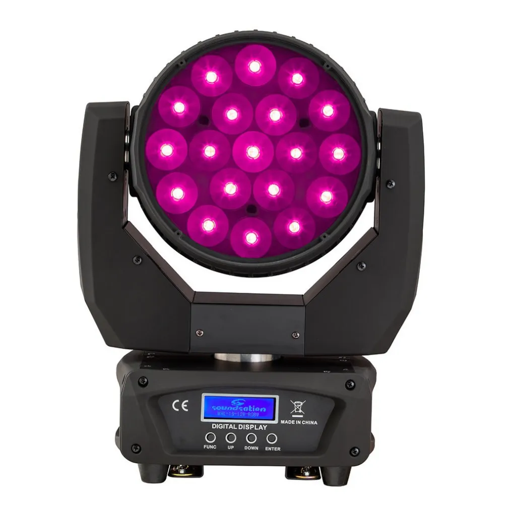 MAC AURA A LED BEAM WASH ZOOM REFLEX TESTA MOBILE 19X15 OSRAM OSTAR PIXEL LUCI