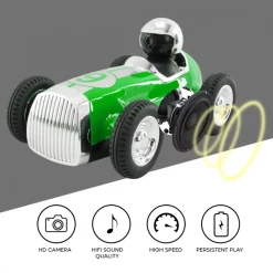 MACCHINA AUTO RETRÒ RADIOCOMANDATA F9 CAM WIFI SPEAKER BLUETOOTH APP SMARTPHONE