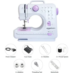 MACCHINA DA CUCIRE PORTATILE CON 12 PUNTI USO DOMESTICO SISTEMA CON 2 VELOCITÀ DI CUCITO