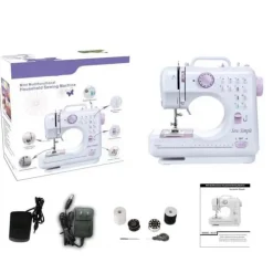 MACCHINA DA CUCIRE PORTATILE CON 12 PUNTI USO DOMESTICO SISTEMA CON 2 VELOCITÀ DI CUCITO