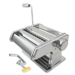 MACCHINA PER PASTA MANUALE DA CUCINA IN ACCIAIO CROMATO FETTUCCINE TAGLIOLINI