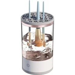 MACCHINA PER PULIZIA AUTOMATICA LAVA DETERGE ASCIUGA PENNELLI DA TRUCCO RICARICA USB