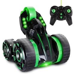 MACCHINA RADIOCOMANDATA 5 RUOTE ROTAZIONE 360° AUTO GIOCATTOLO CON LUCI