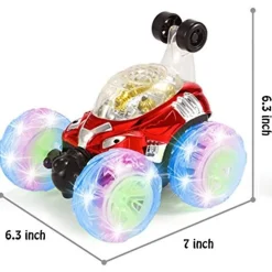 MACCHINA RADIOCOMANDATA ROTAZIONE A 360° GIOCATTOLO CON ACROBAZIONE LUCI E SUONI