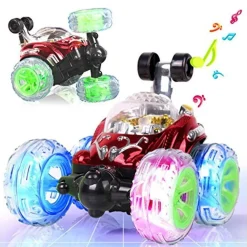 MACCHINA RADIOCOMANDATA ROTAZIONE A 360° GIOCATTOLO CON ACROBAZIONE LUCI E SUONI