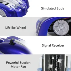 MACCHINA RADIOCOMANDATA TELECOMANDATA WALL CLIMBER SI MUOVE SU PARETE SOFFITTO