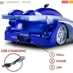 MACCHINA RADIOCOMANDATA TELECOMANDATA WALL CLIMBER SI MUOVE SU PARETE SOFFITTO