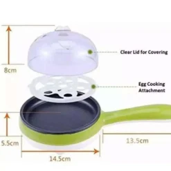 MAGIC POT EGG PENTOLA MAGICA CUOCI UOVA SODE VAPORE DOPPIO STRATO MINI FORNELLO