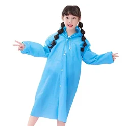 MANTELLA IMPERMEABILE CON CAPPUCCIO ANTI PIOGGIA BAMBINI PONCHO VARI COLORI MODA
